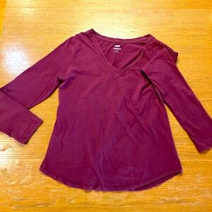 Burgundy Old Navy Relaxed Fit long sleeve shirt size Large